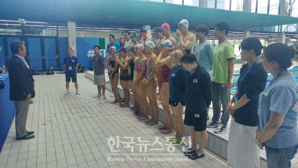 대한체육회(회장 이기흥) 이기흥 회장은 7월 19일 헝가리 부다페스트에서 열리고 있는 「2017 부다페스트 세계수영선수권대회」에 방문하여 대회에 참가한 한국 선수단을 격려하고, 국제수영연맹(FINA) 회장과 면담을 가졌다.